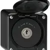 Contatto rotativo chiave AP robusto IP55 nero con coperchio invertitore 