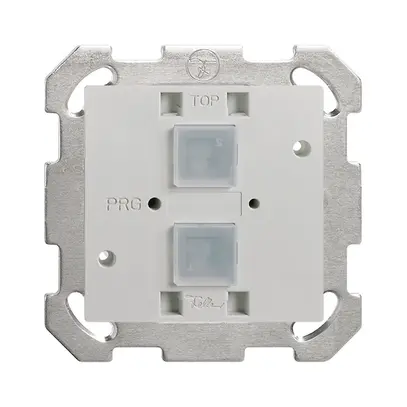 Poussoir EDIZIOdue elegance 2× avec BCU, connecteur & LED 