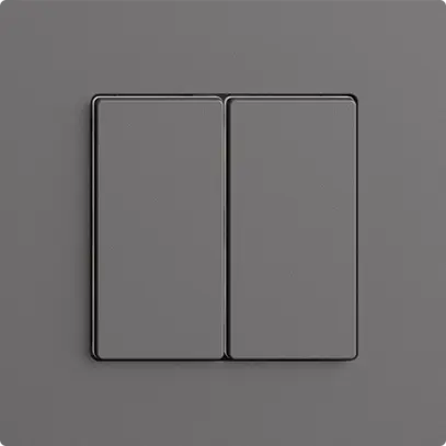 Stazione secondaria 2K/2T per interruttore Edue Wiser grigio scuro 