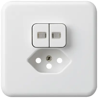 Kit frontale INC basico 86×86 bianco 2 lenti per combinazione grd.I S1/T13 BOMI 