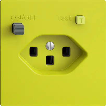 Prise ENC EDIZIOdue T23 FI 30mA F, lemon 