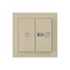 Kit frontal kallysto beige 60×60mm avec symbole lumière+ventilation 