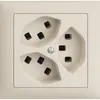 Prise INC 3×T23 16A EDIZIOdue crema, avec bornes enf. 