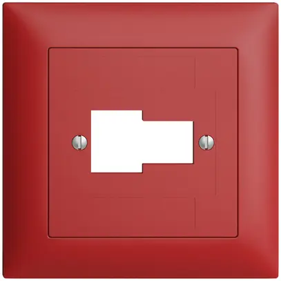 Kit frontal EDIZIOdue berry 88×88mm 1×TT 1×RJ45 