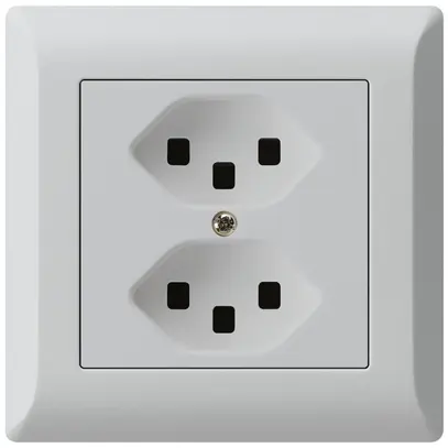 Presa INC kallysto.line 2×T23 grigio chiaro con morsetti ad innesto 