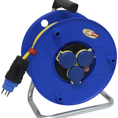 Avvolgicavo BAT 290 Ø290mm 50m 3×1.5mm² 3×T13 materia sintetica blu IP44 