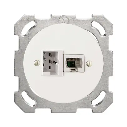 Scatola INC 1×TT,1×RJ45/u 4P ITplus Stand. 58mm bianco ITM 