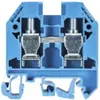 Borne de passage joignable WKN 1.5…10mm² 57A 1000V 2×vis 1 ét.rail TH35/G32 blc 