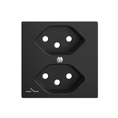 Plaque frontale 2×T13,S EDIZIOdue noir 