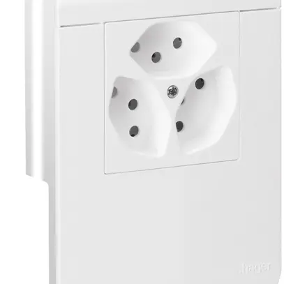 Boîtier d'appareils tehalit SL20080 3×T13 1×P, blanc trafic 