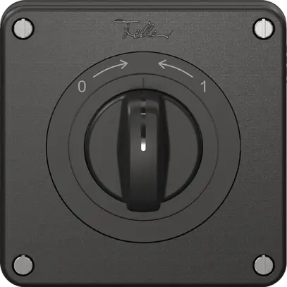 Contatto rotativo NEVO N.CO con manopola, KS, 0<->1, nero 