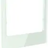 Cadre design audio Hager elcom.touch/elcom.fon carré verre blanc 
