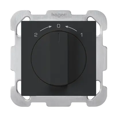 UP-Schwenktaster 1->0<-2 schwarz kallysto mit Drehgriff 