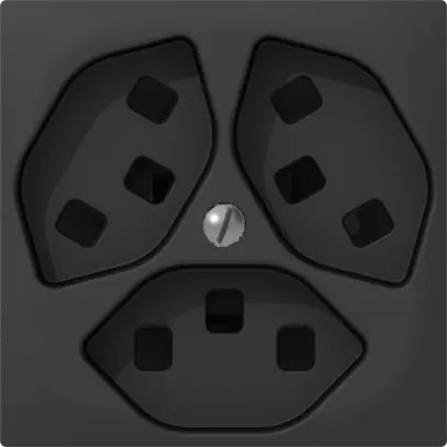 Presa ENC SIDUS 3×T23 antracite con shutter 