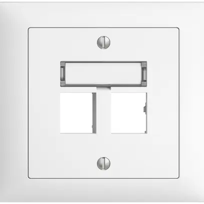 Kit de montage INC EDIZIOdue sortie droite, pour 2×RJ45 freenet, blanc 
