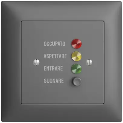 Stazione da porta INC EDIZIOdue grigio scuro, per segnale di chiamata 