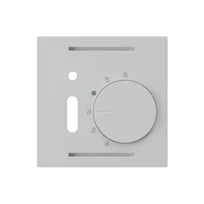 Kit frontal ENC kallysto gris clair pour thermostat d'ambiance avec interrupteur 