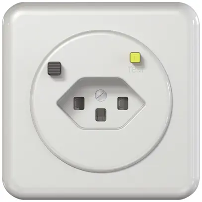 Presa FI INC CLASSIC B T23 30mA, shutter, bianco 