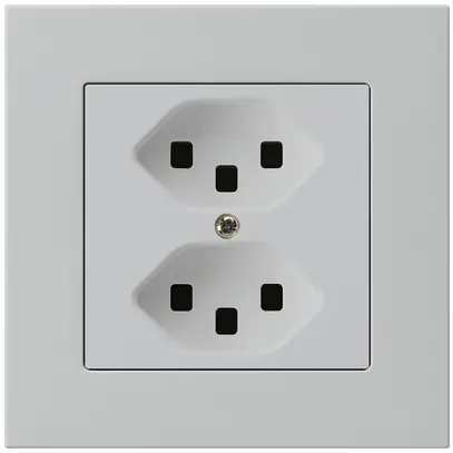 UP-Steckdose kallysto.pro 2×T23 hellgrau mit Steckklemmen 