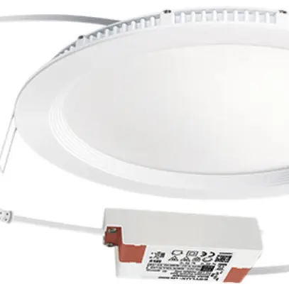 Downlight LED ESYLUX ELSA-2 Ø240 ON/OFF 18W 3000K, 1750lm, blanc 