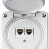 Scatola di raccordo INC robusto IP55 bianco 2×RJ45/u separate 