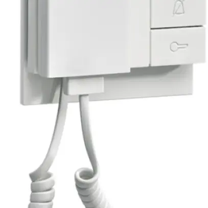 Postazione audio interna AP Hager elcom.fon c.cornetta, 2-fili, bi polare lucido 