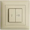 Interrupteur ENC pour lum.et ventilat. EDIZIOdue vanille, LED jaune 