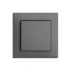 Frontset EDIZIOdue dunkelgrau 60×60mm für Druckschalter 
