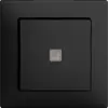 Contact à poussoir lum. ENC EDIZIOdue A-R/1P noir, a.lenti.LED.60×60mm 