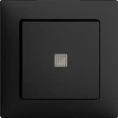 Contact à poussoir lum. ENC EDIZIOdue A-R/1P noir, lentille LED jaune 