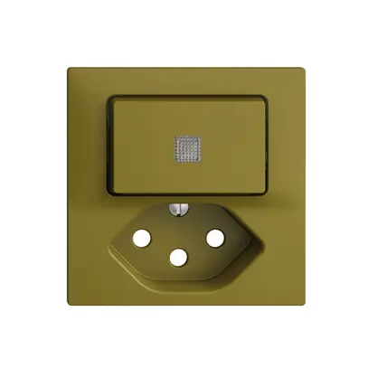 Kit frontal EDIZIOdue olive 60×60mm T13, lentille, 