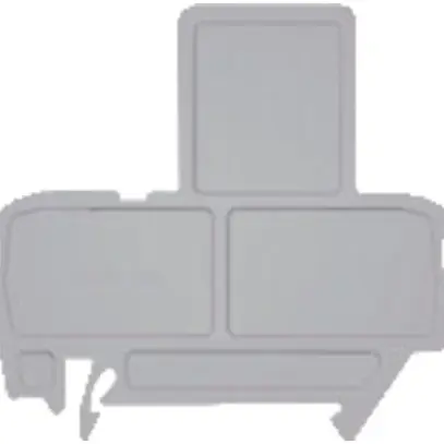 Plaque de fermeture WAGO pour borne de sécurité 2mm fort gris 