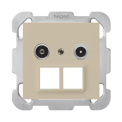 Prise multimédia ENC kallysto R/TV montage B 14dB 2GHz beige 