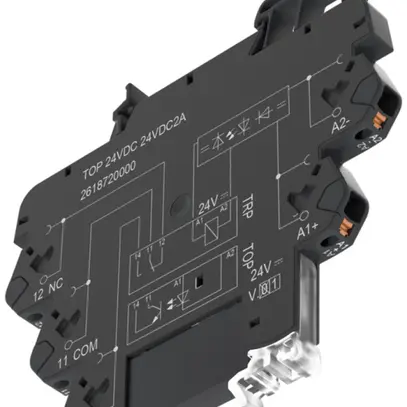 Relais semi-conducteur TERMOPTO TOP 24VDC 1F 3…33VDC, 2A PUSH IN 