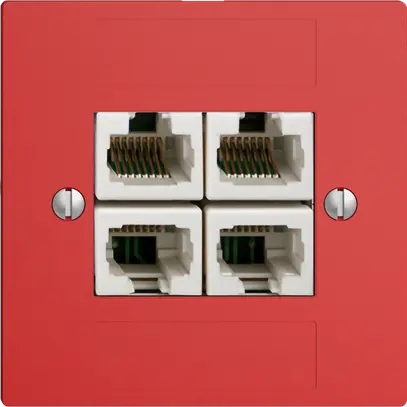 Presa INC 4×RJ45/u 4P sep. EDIZIOdue berry ITplus 