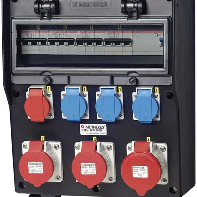 Distributore di corrente EverGum 63A 1×FI 4×LS 3×T23 1×T25 2×CEE16A 1×CEE32/5L 