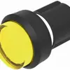 Boîtier pour poussoir lumineux EAO45 haut jaune Ø22.3mm IP67/IP69K anneau noir 