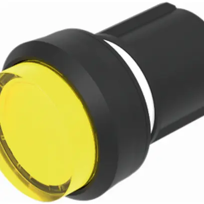Boîtier pour poussoir lumineux EAO45 haut jaune Ø22.3mm IP67/IP69K anneau noir 