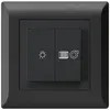 Interrupteur lumineux ENC kallysto.line noir 1/1L symbole lumineux+ventilation 