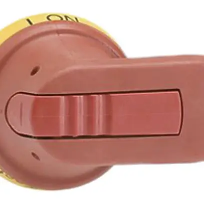 Poignée pistolet ABB pour OT160-250 rouge/jaune IP65 axe 65mm verrouillable 