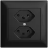 Prise ENC EDIZIOdue 2×T13 noir 