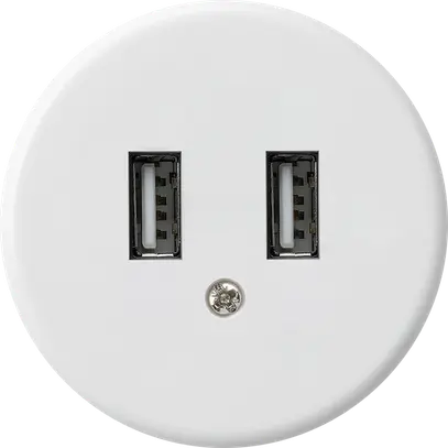 Presa USB basico A 2400mA bianco 