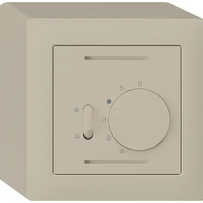 Thermostat AP Hager kallysto, avec interrupteur chauffage/refroidissement, beige 
