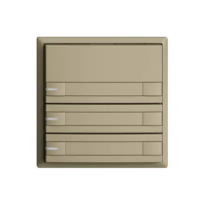 Pulsante KNX RGB EDUE, 250mW, c.LED RGB, carta, 3×pulsante, com.2×tasti, sa 