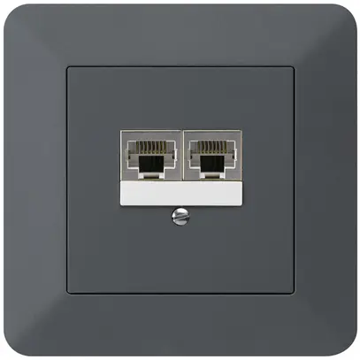 Scatola INC kallysto.trend 2×RJ45s antracite parallelo 