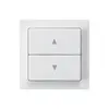 Kit frontale kallysto 60×60 bianco per interruttore/tasto per tapparelle doppio 