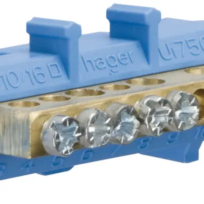 Sbarretta con morsetti neutro Hager 3×16/4×10mm² 