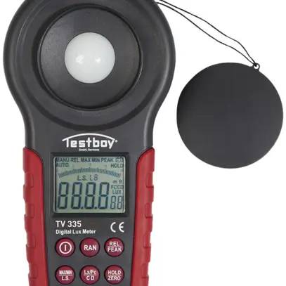 LED-Luxmeter digital Testboy TV335 20…400000lx, 20…40000fc, 89×190×42.5mm 