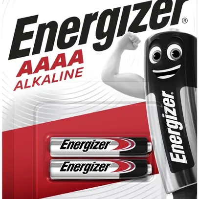 Pila Energizer alcaline, LR61, AAAA, Piccolo, blister a 2 pezzi 