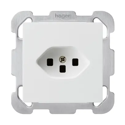 Presa INC kallysto T23 bianco con morsetti ad innesto con piastra di fissaggio 